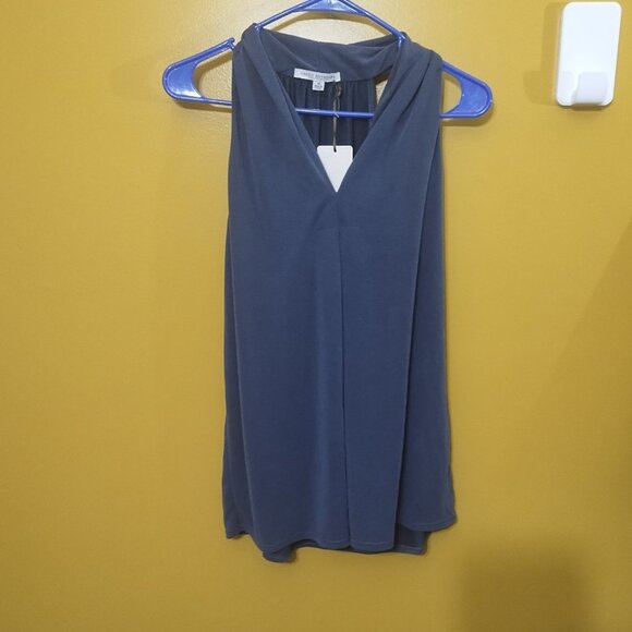 NWT Green Envelope Sleeveless V Neck Blue Gray Tunic M - Picture 1 of 4